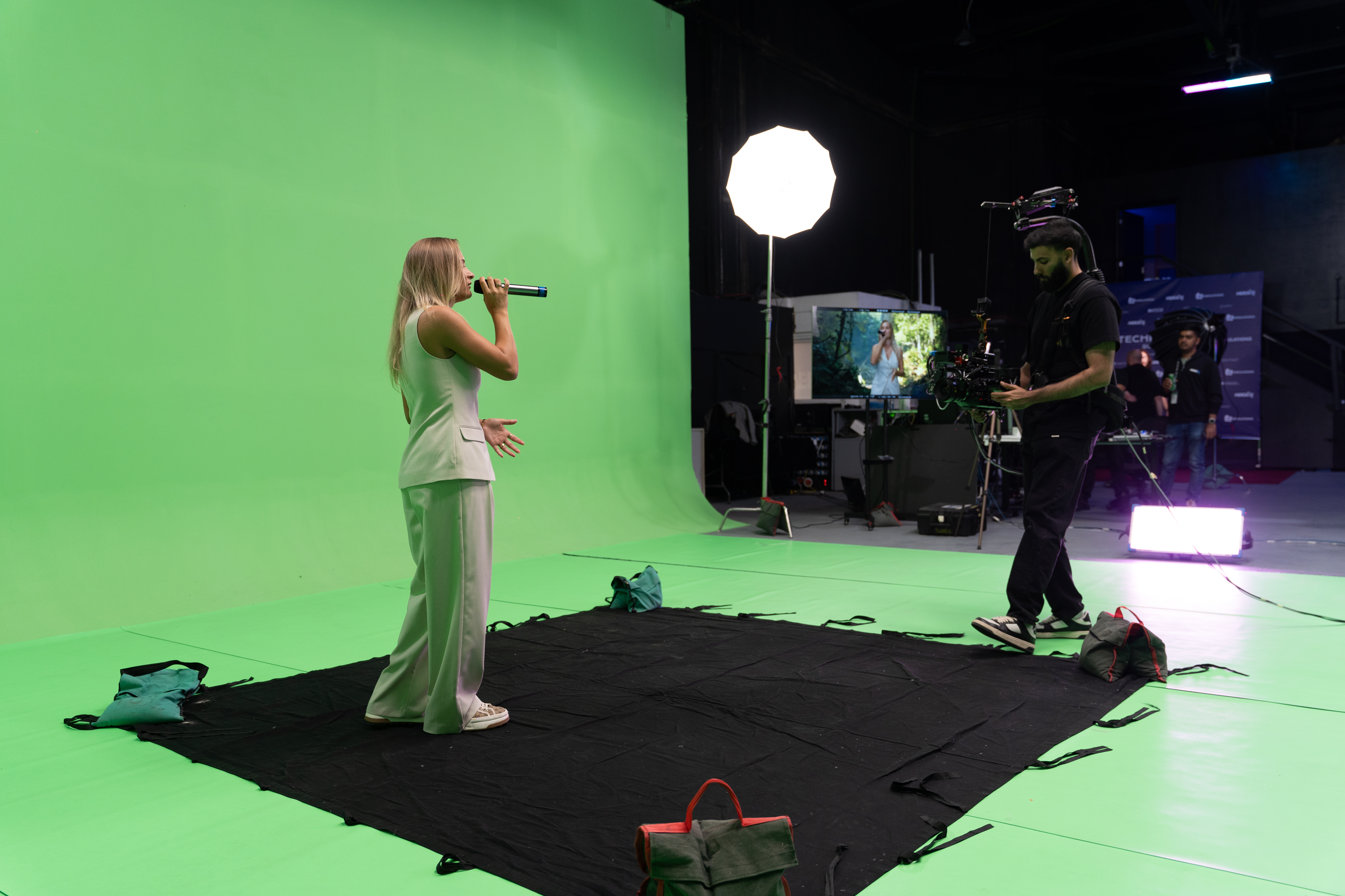 Shooting on the MergeXR green screen stage